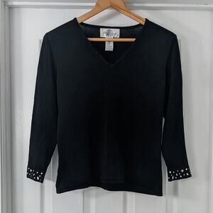 Vintage Oleg Cassini Black Top
